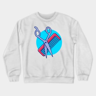 Shaving Scissors With Comb Crewneck Sweatshirt